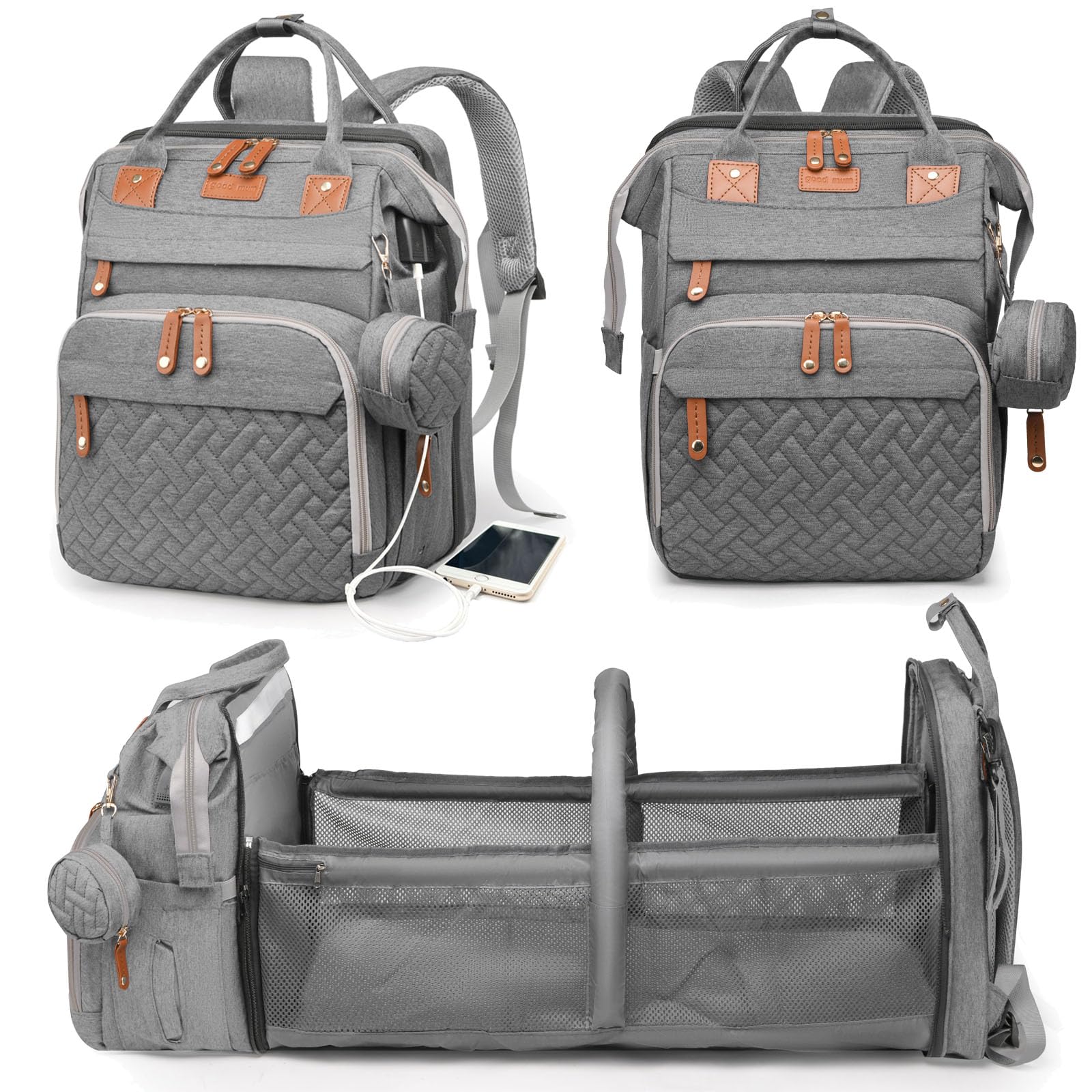 Astro Alan Waterproof Diaper Backpack with Changing Station