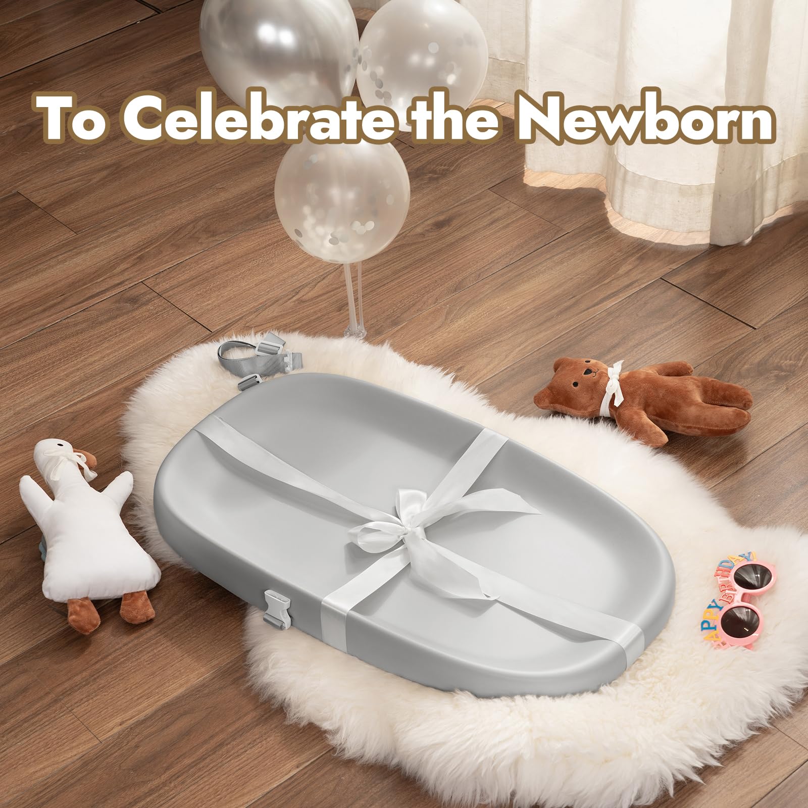 Papablic Wipeable Baby Changing Pad for Dressers