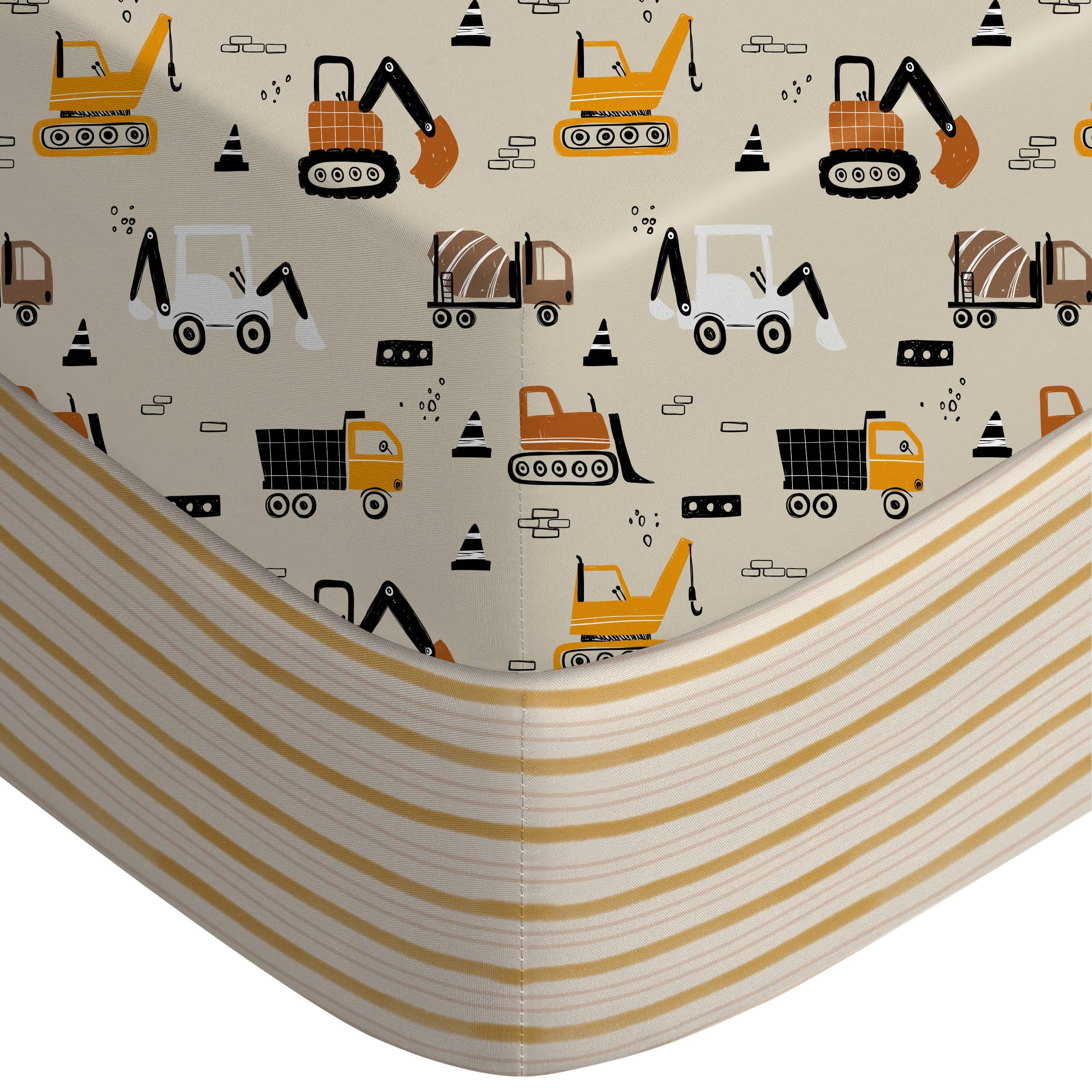 Yoofoss 2-Pack Soft Microfiber Fitted baby Crib Sheets