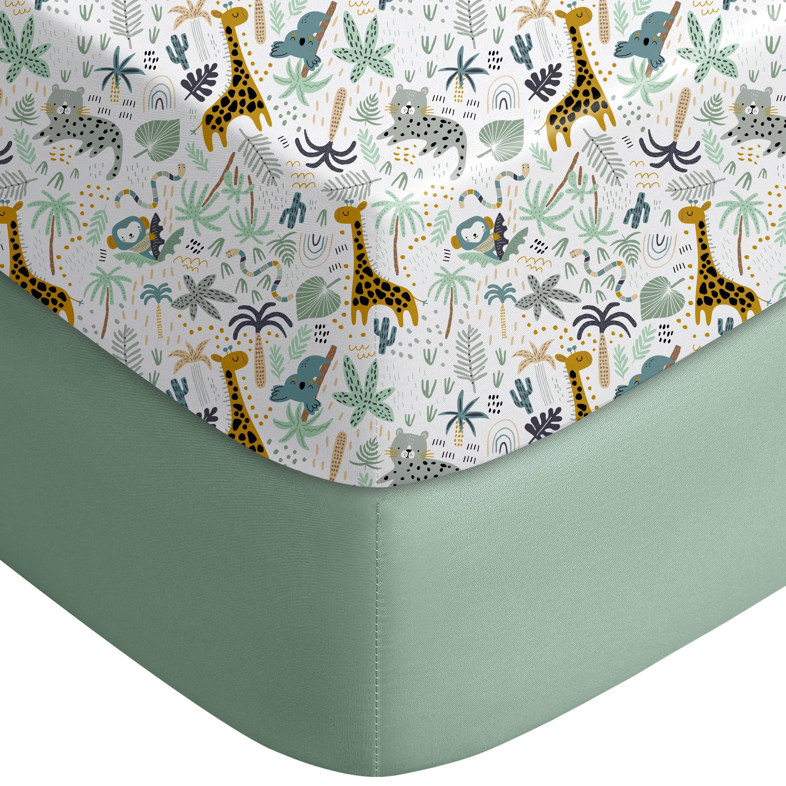 Yoofoss 2-Pack Soft Microfiber Fitted baby Crib Sheets