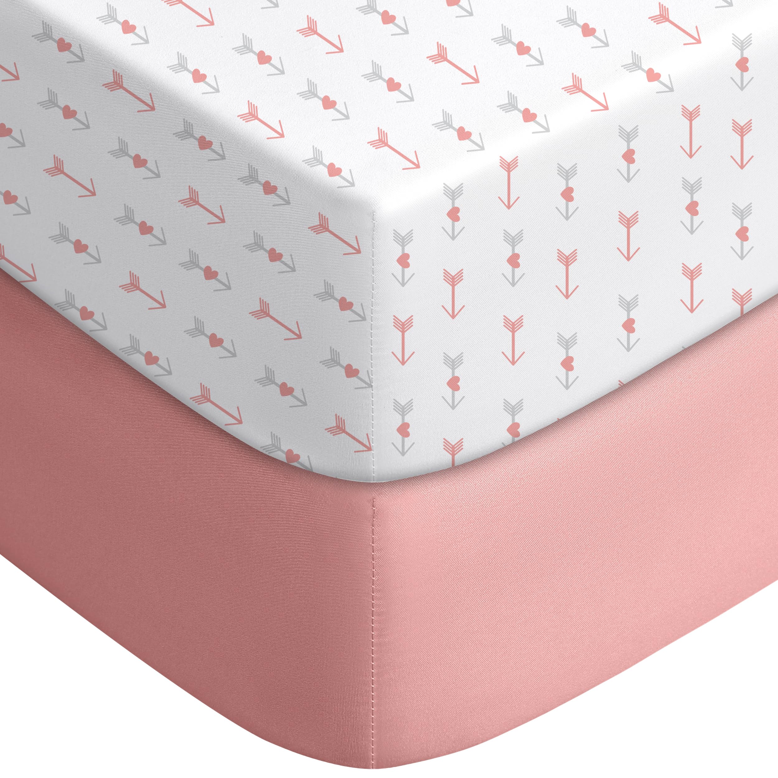 Yoofoss 2-Pack Soft Microfiber Fitted baby Crib Sheets