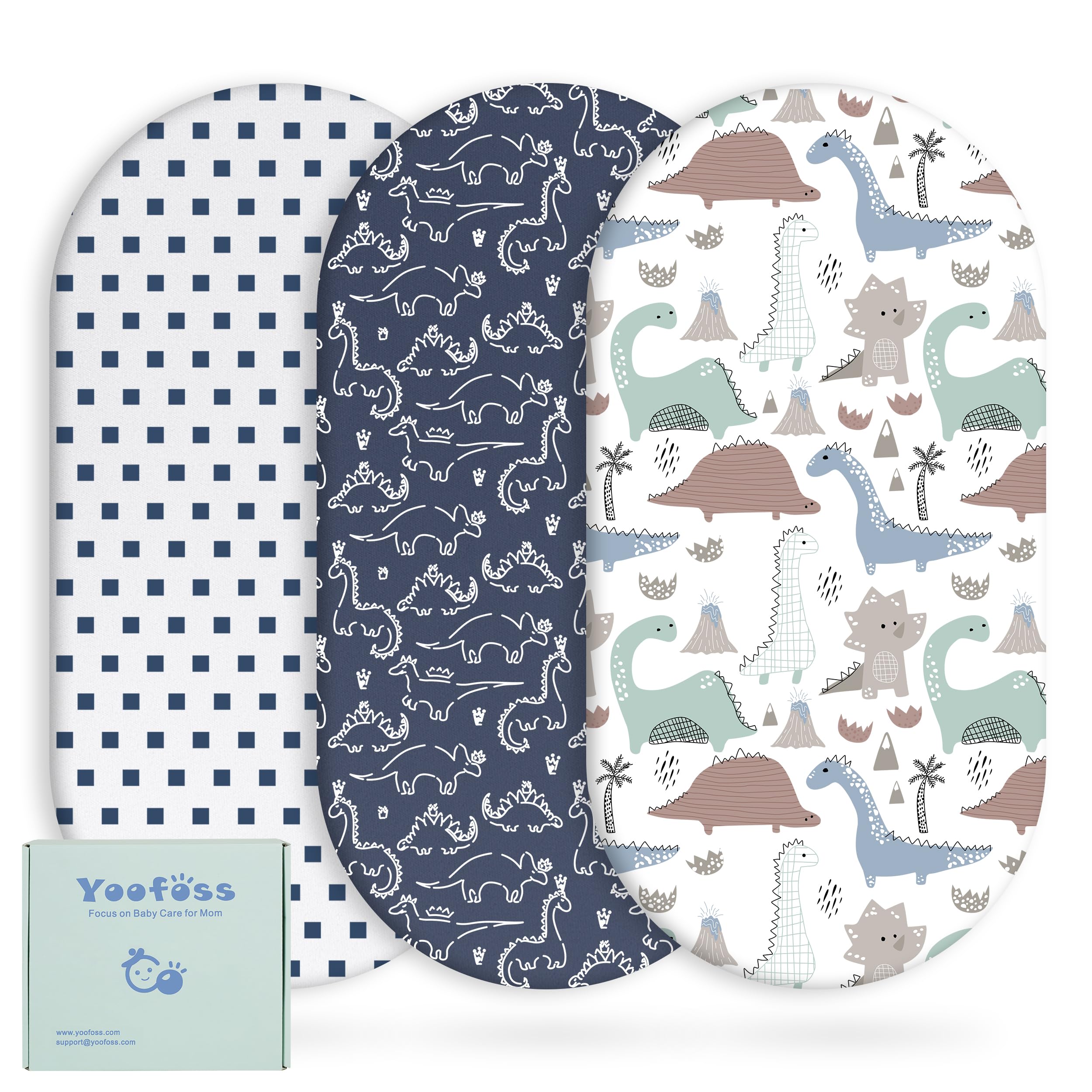 Yoofoss 2-Pack Soft Microfiber Fitted baby Crib Sheets