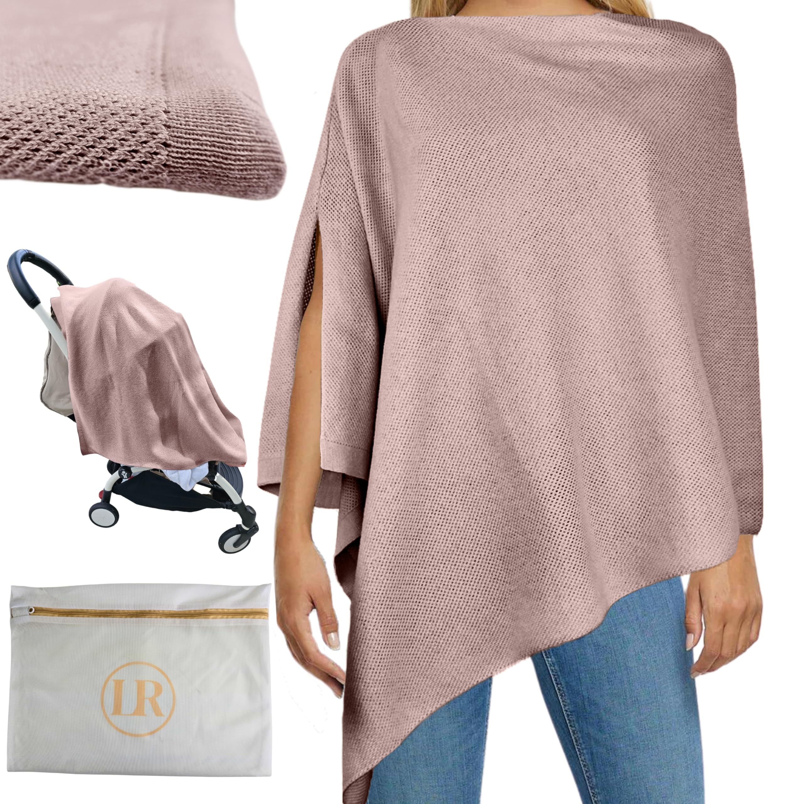 Little Rou Peekaboo Organic Cotton Nursing Cover Poncho