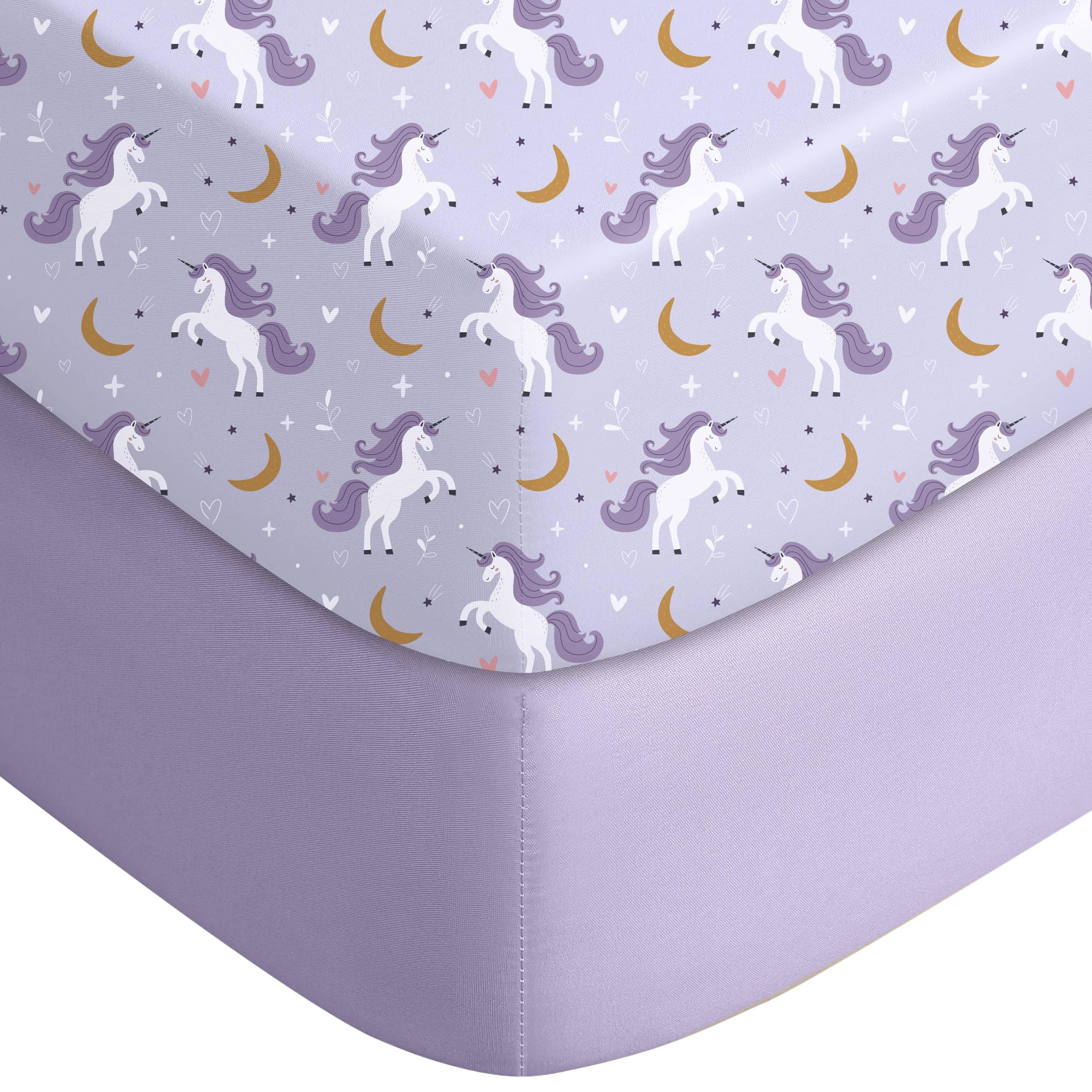 Yoofoss 2-Pack Soft Microfiber Fitted baby Crib Sheets