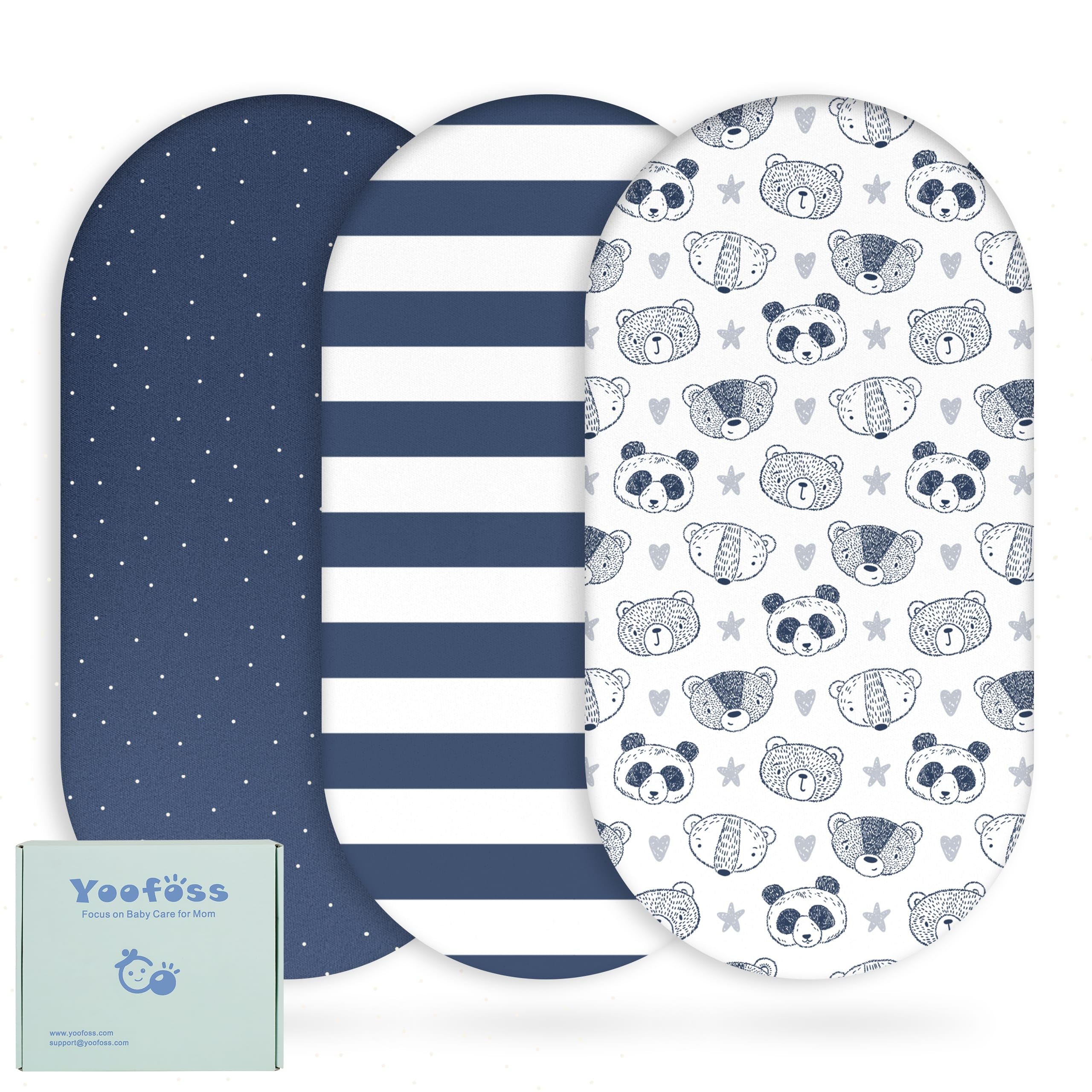 Yoofoss 2-Pack Soft Microfiber Fitted baby Crib Sheets