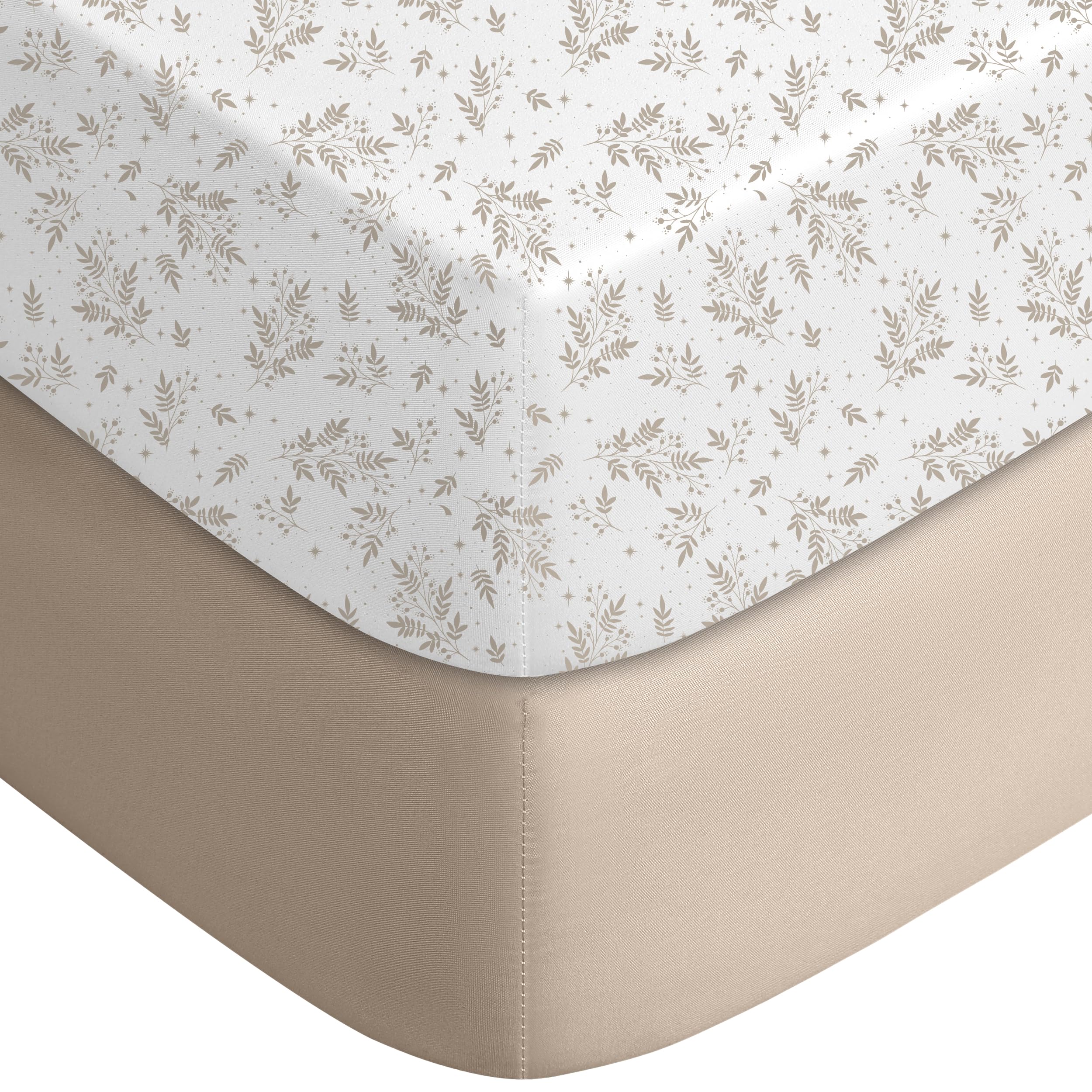 Yoofoss 2-Pack Soft Microfiber Fitted baby Crib Sheets