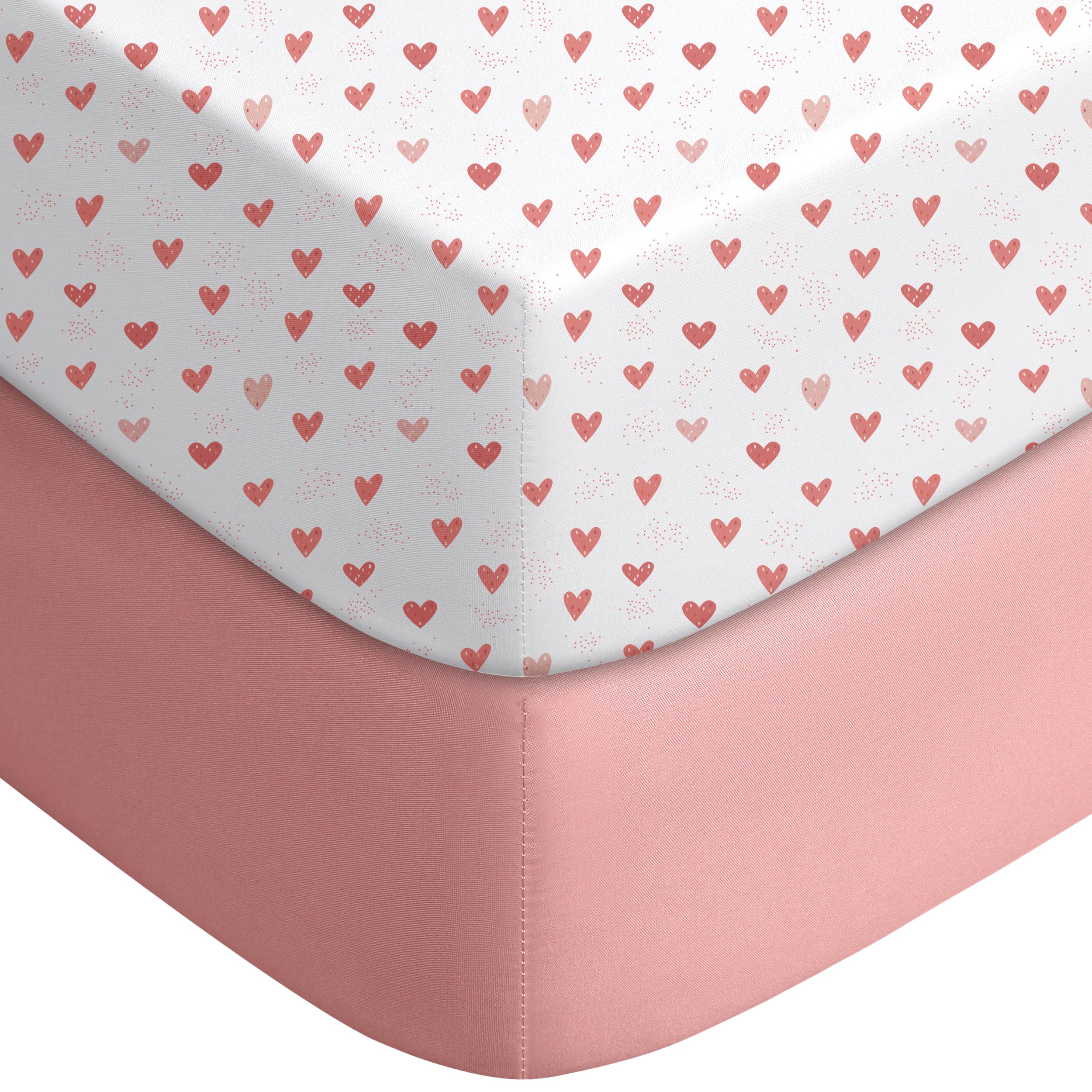 Yoofoss 2-Pack Soft Microfiber Fitted baby Crib Sheets