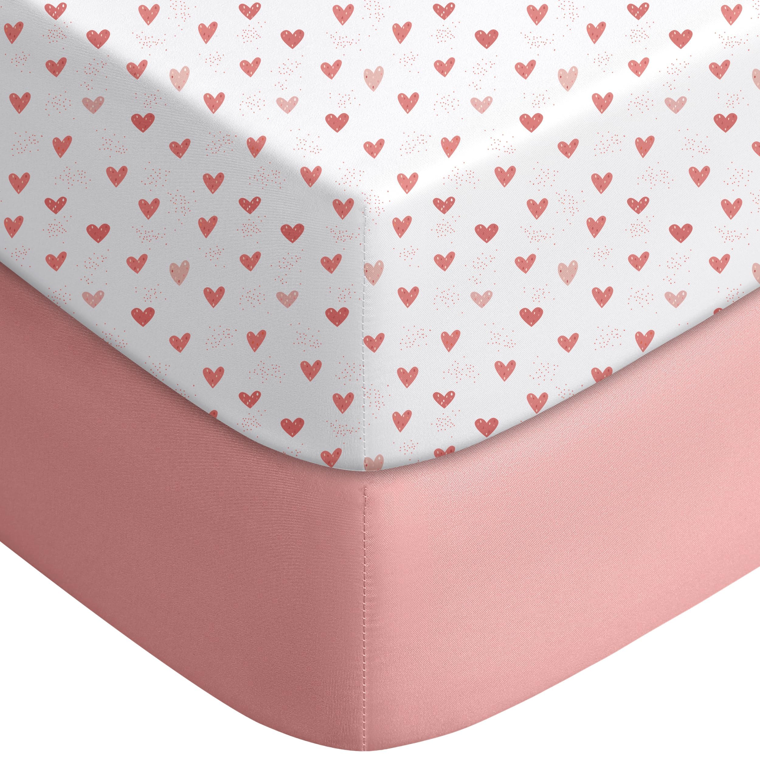 Yoofoss 2-Pack Soft Microfiber Fitted baby Crib Sheets