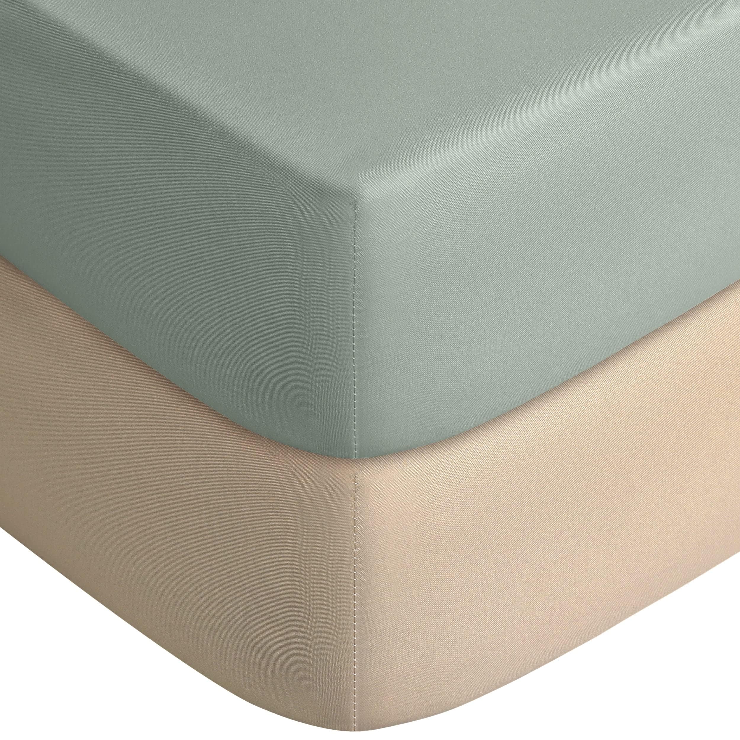 Yoofoss 2-Pack Soft Microfiber Fitted baby Crib Sheets
